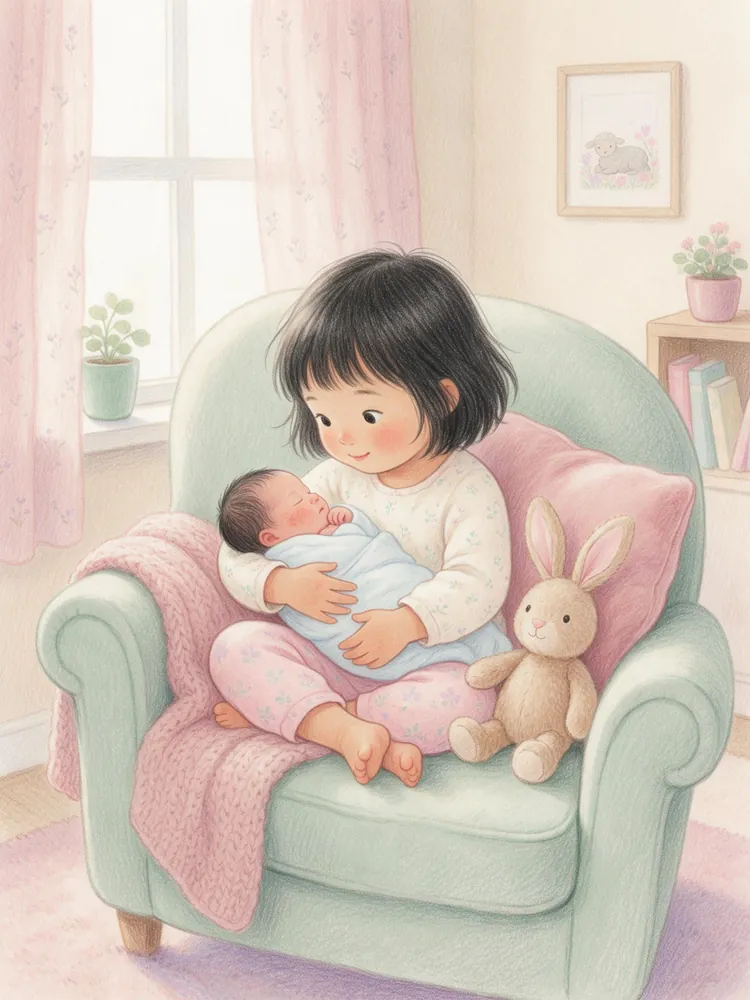 New baby sibling story art